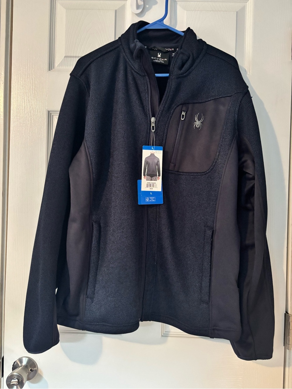 Spyder Men's Black Performance Full-Zip Hybrid Jacket